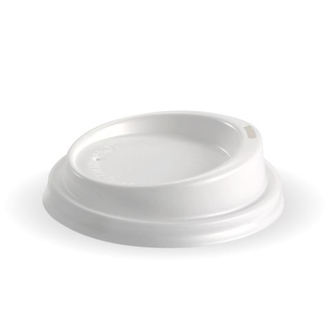 8oz White Plastic Lids   ctn/1000