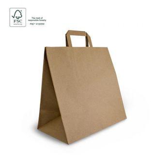 Brown Kraft Flat Handle Bags       310 x 310 x 180mm