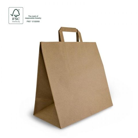 Brown Kraft Flat Handle Bags       310 x 310 x 180mm