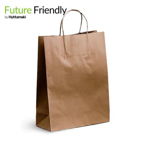 Small Brown Kraft Twist Handle Bags 350 x 260 x 110 ctn/250 bundle/50