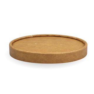 Biopak 430ml-930ml (12-32oz)  Kraft Brown Paper Lid ctn/500