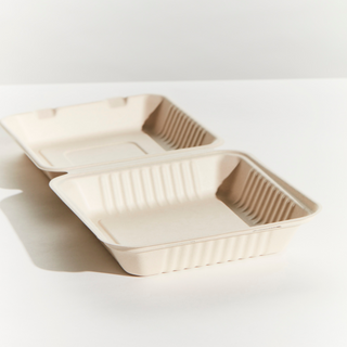 BIOWAY Sugarcane Natural - Large Dinner Clam    ctn/200  slv/50