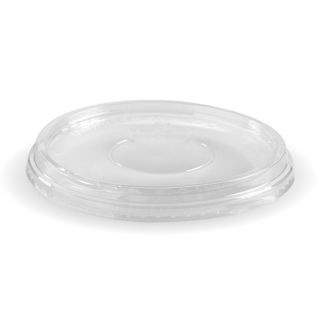 Biopak clear flat lid to suit 600ml/700ml BioBowl (wide rim)