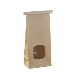 Medium (White) Window Tin Tie Bag                    246(L) x 115(W) x 72(G) mm 4.5(W) x 2.8(G) x 9.7(L) in