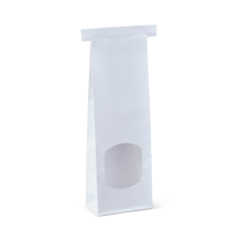 Small (White)Window Tin Tie Bag       260mm x 88mm x 47mm