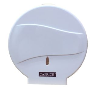 Caprice Jumbo Toilet Roll Dispenser (White ABS Plastic)