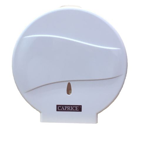 Caprice Jumbo Toilet Roll Dispenser (White ABS Plastic)