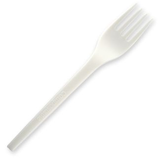 Biopak 6.5" Bioplastic Fork  ctn/1000
