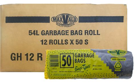 54lt Bin Liners  ctn/600  pack/50