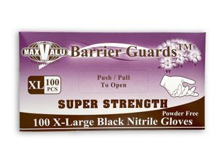 Extra Large Black Nitrile Gloves ctn/1000