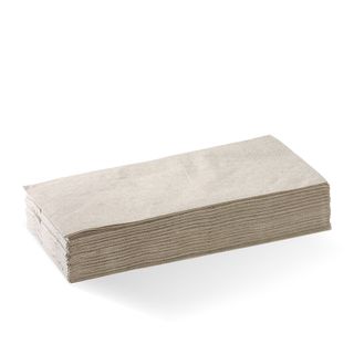 BioPak 2 Ply Natural Dinner Napkin 1/8 Fold