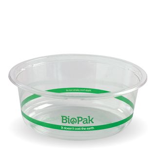 Biopak Clear 600ml BioBowl (Wide Rim)   ctn/600