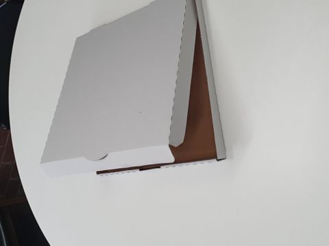 15" Plain White Single fold Pizza Box pack/100