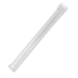 White Paper Bubble Tea Straw - Wrapped   ctn/1000