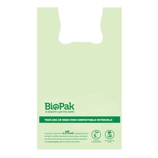 Biopak Bioplastic 20lt Singlet Bags    ctn/1000