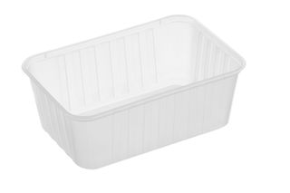 1000ml Genfac Ribbed Rectangle Container : 373mm X 373mm X 644mm