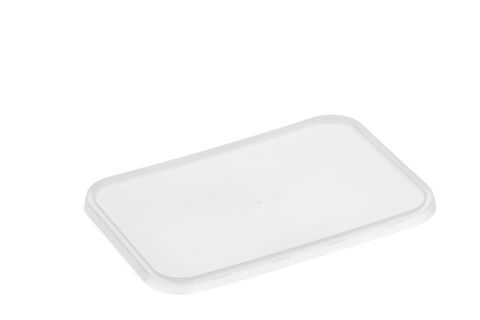 Genfac Rectangle Lids (to suit Ribbed Containers)