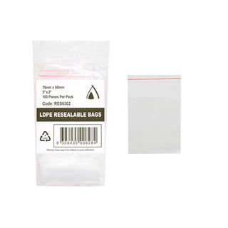 Resealable Bag 75 x 50mm (3X2)
