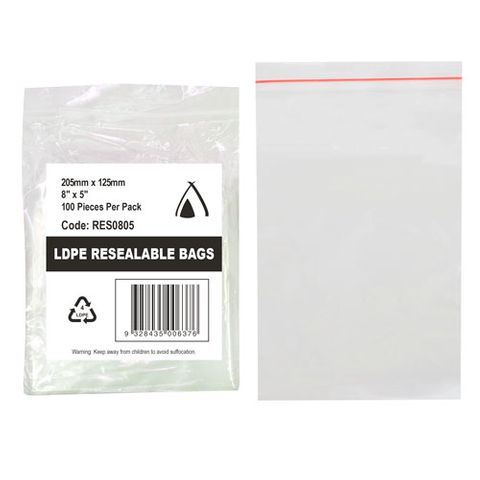 5 x 8 Resealable Bag