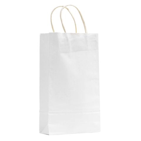 Baby White Paper Twist Handle Bags   - 265 x 160 x 70      ctn/500  bundle/50