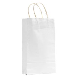 Baby White Paper Twist Handle Bags   - 265 x 160 x 70      ctn/500  bundle/50