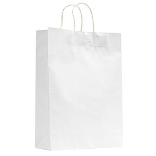 Midi White Paper Twist Handle Bags (old medium) 420 x 320 x 110 ctn/250 bundle/50