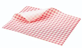 Red Check 1/2 Cut       Foopak GP paper
