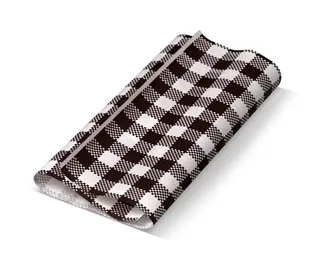 Foopak Cut 2 Black Check Grease Proof paper