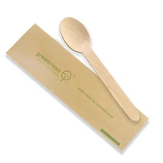 Wooden Spoon 160mm Individually Wrapped ctn/500