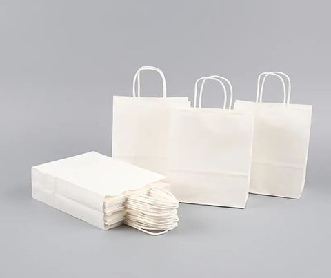 Baby White Twist Handle Bag