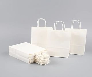 Baby White Twist Handle Bag