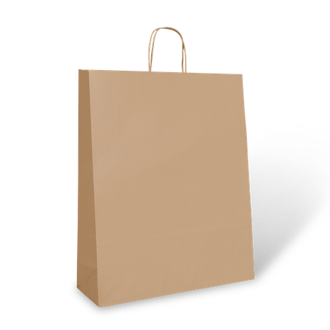 Large Brown Twist Handle Bag 480x340x90