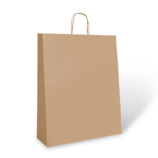 Large Brown Twist Handle Bag 480x340x90