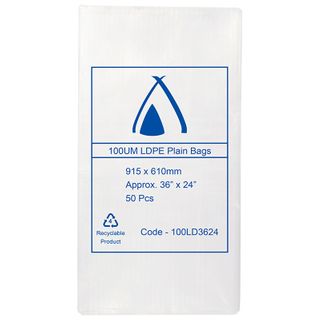 LDPE Poly Bag 915mm x 610mm   100um ctn/200