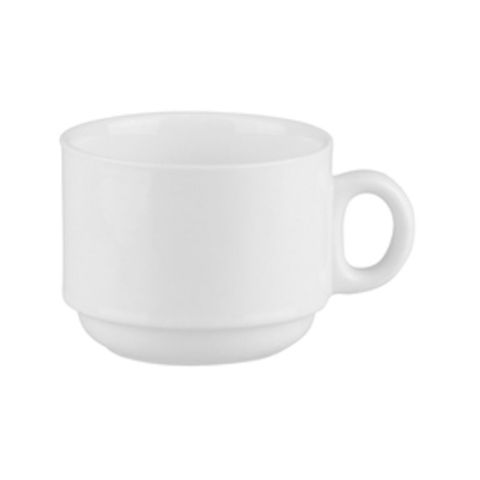 220ml White Stackable Tea Cup