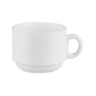 220ml White Stackable Tea Cup