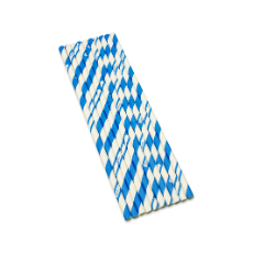 Blue Striped Paper Straws