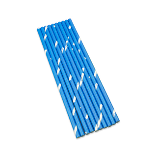 Blue Paper Straws