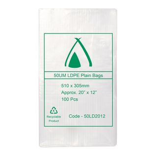 305mm x 510mm x 50um LDPE Bags
