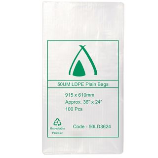 LDPE Poly Bags 36" x 24" (915 x 610)   ctn/300