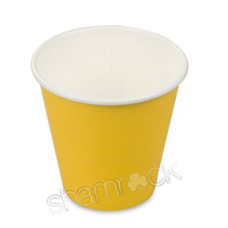 Shamrock 8oz Short Single Wall Cup Yellow