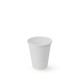 Shamrock 8oz White Regular Single Wall Cup  (80mm lid)