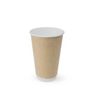 Shamrock 16oz Kraft Double Wall Coffee Cups
