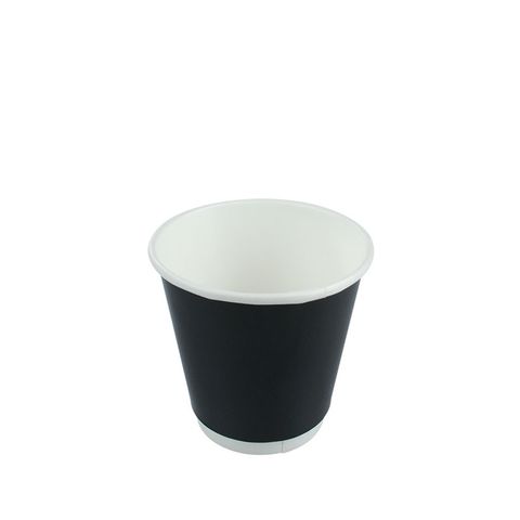 Shamrock 8oz Short Double Wall Black Cup   ctn/500