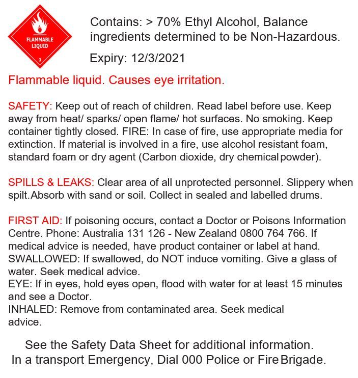 Flammable Liquid Causes Eye Irritation