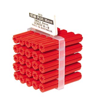 PVC Wall Plugs - 6mm Red