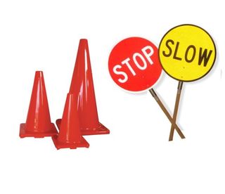 Traffic Cones & Stop/Slow Bats
