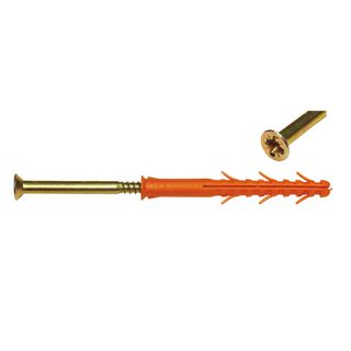 Countersunk Frame Anchors - Yellow Zinc