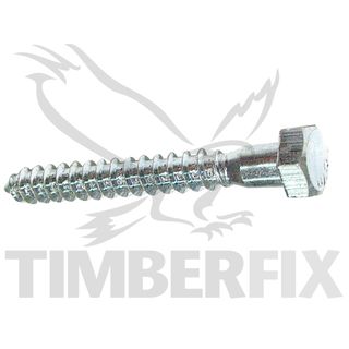 M16 x 75mm Zinc Coach Screw Hex Head