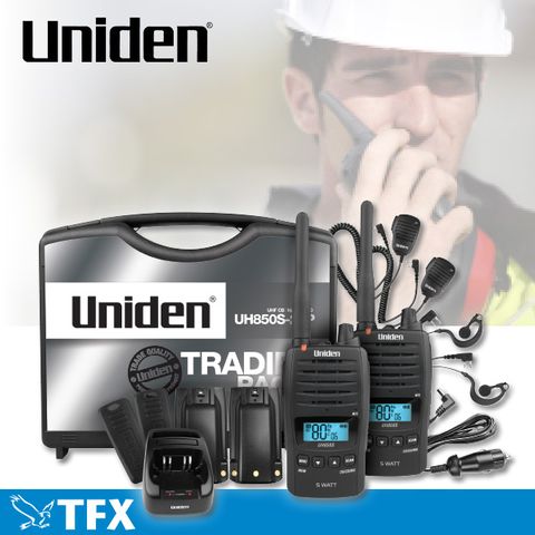 Uniden 2W UHT Hand Held Radio - Tradies Pack